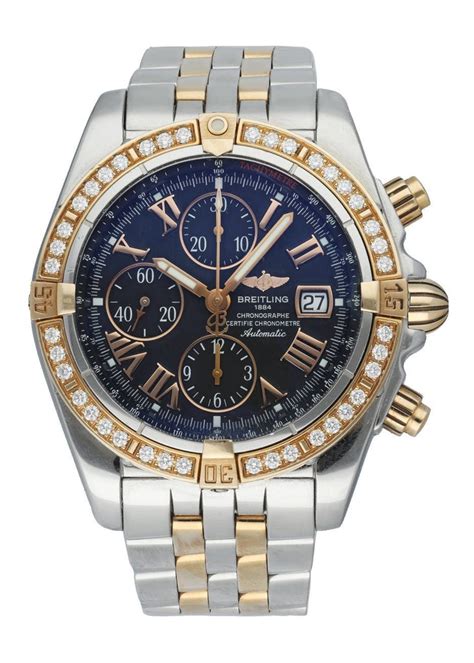 breitling chronomat with diamond bezel|Breitling Chronomat evolution with diamonds.